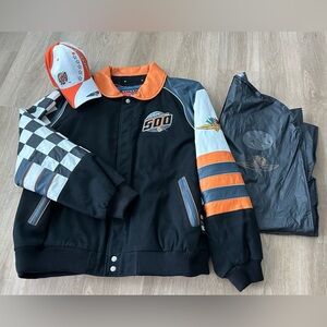Indianapolis 500 Indy Leather Sleeve Jacket & Hat Set VTG 2008 Limited Edition